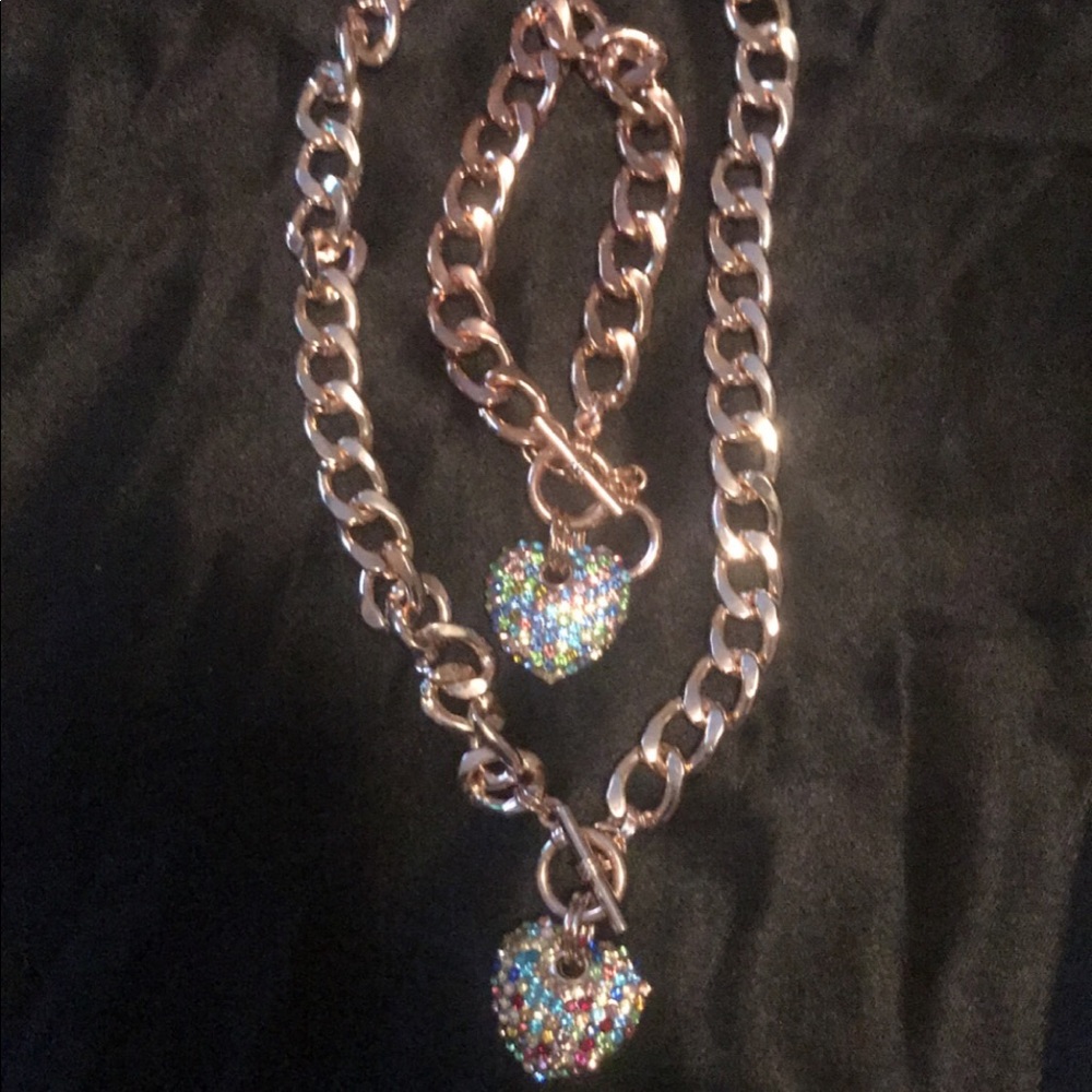 ROSE GOLD HEART JEWELRY SET